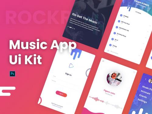 Rockr Music App UI Kit - rockr-music-app-ui-kit