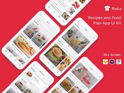 Roka - Recipes and Food Plan App UI Kit - roka-recipes-and-food-plan-app-ui-kit