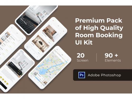 Room Booking Mobile UI KIT for Photoshop - room-booking-mobile-ui-kit-for-photoshop