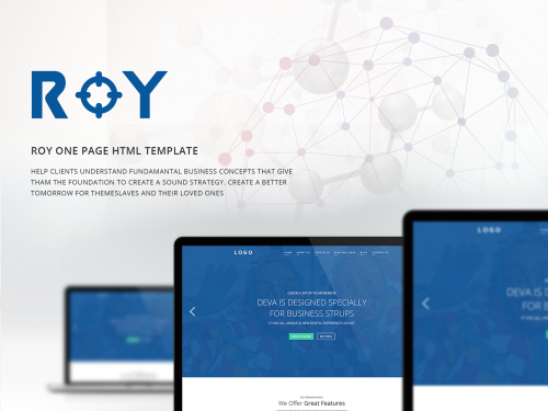 Roy One Page HTML Template - roy-one-page-html-template