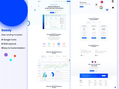 Saasly Version 01 - Saas Landing Template - saasly-version-01-saas-landing-template