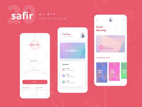 Safir Meditation UI Kit - safir-meditation-ui-kit