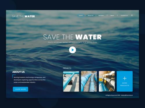 save the water - UI Design - save-the-water-ui-design