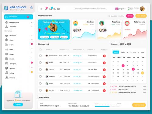 School Admin Dashboard Template, admin mockup - school-admin-dashboard-template