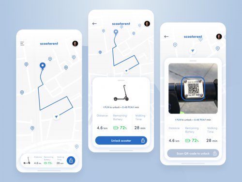 Scooter Rent iOS App Concept - scooter-rent-ios-app-concept