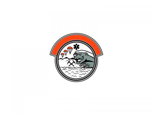 Sea Air Mountain Rescue Honey Badger Mascot - sea-air-mountain-rescue-honey-badger-mascot