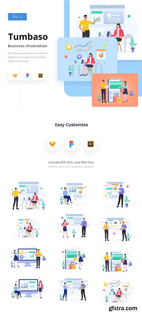 Tumbaso - Business illustration Pack