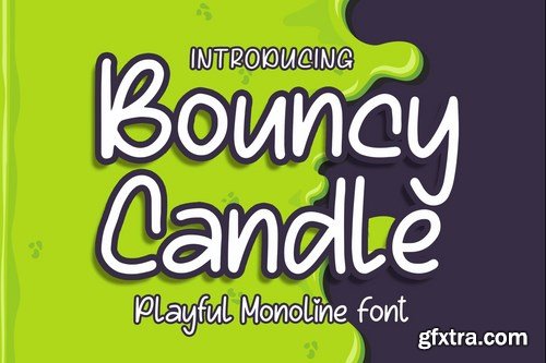 Bouncy Candle - Playful Monoline Font