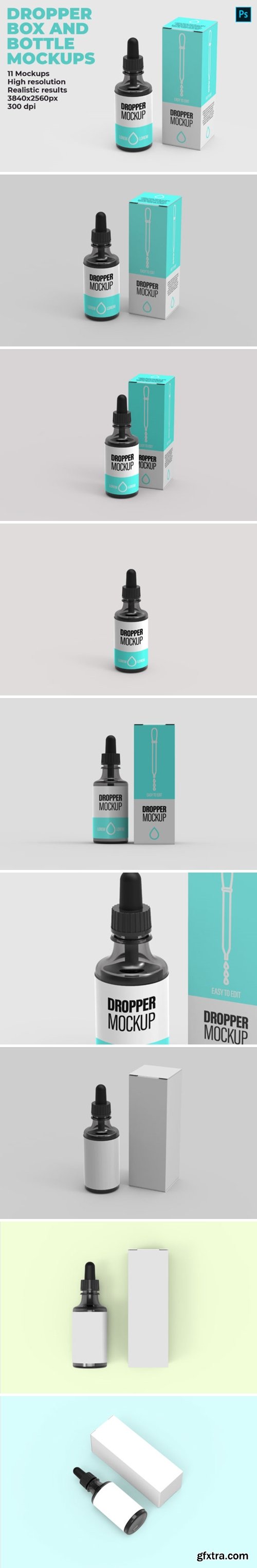 Dropper Bottle and Box Mockups 2644979