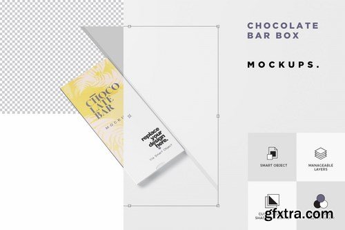 Chocolate Bar Box Mockups