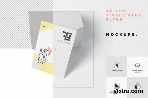 A6 Size Single Page Flyer Mockup