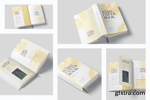 Small Hardcover Book With Dust Jacket Mockups