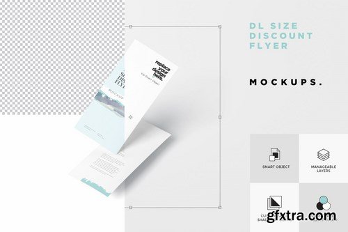 DL Size Discount Flyer Mock-ups