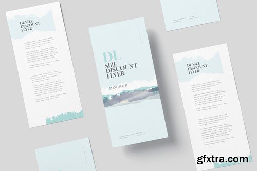 DL Size Discount Flyer Mock-ups