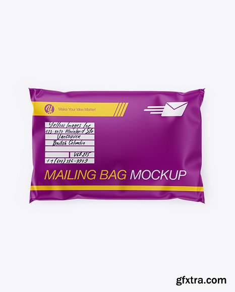 Download Matte Mailing Bag Mockup - Top View 54651 » GFxtra