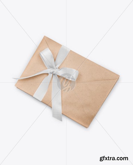 Envelope with Ribbon Mockup – Half Side View 54647