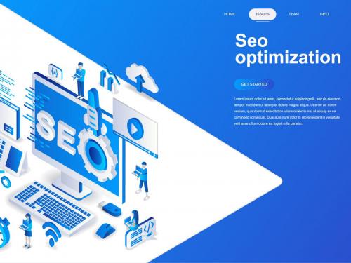 Seo Optimization Isometric Concept - seo-optimization-isometric-concept