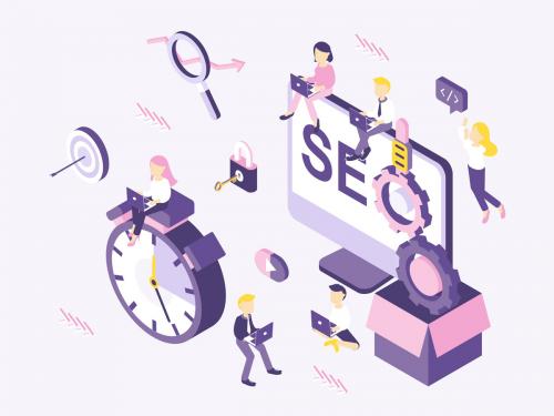 SEO Optimization Isometric Illustration - seo-optimization-isometric-illustration