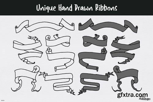 Hand Illustrated Ribbons Pack
