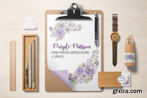 Purple Passion Watercolor Sprays