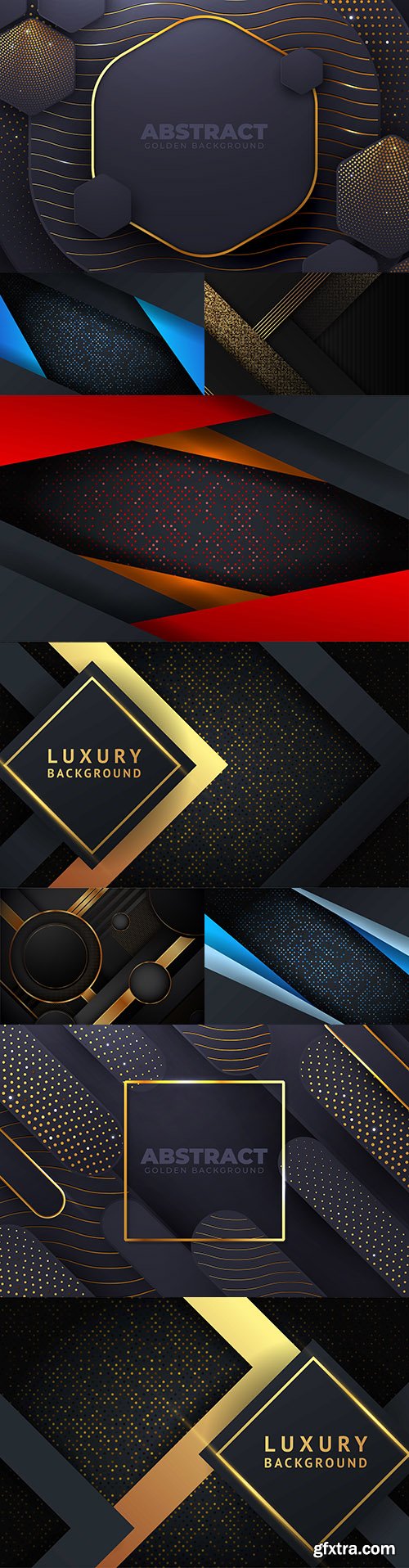 Dark background and gold design decorative element 7