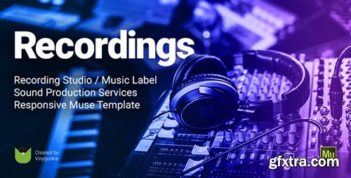 ThemeForest - Recordings v1.0 - Recording Studio / Sound Production / Music Label Responsive Muse Template - 19636226