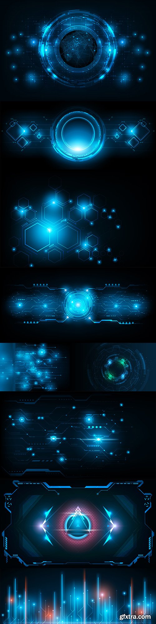 Technology energy blue background illustration