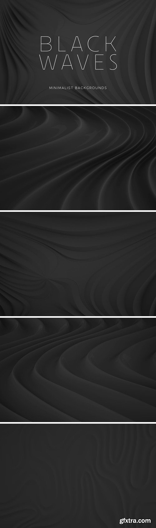 Black Minimalist Wave Backgrounds 2