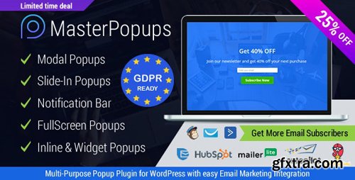 CodeCanyon - Master Popups v3.1.6 - WordPress Popup Plugin for Email Subscription - 20142807 - NULLED