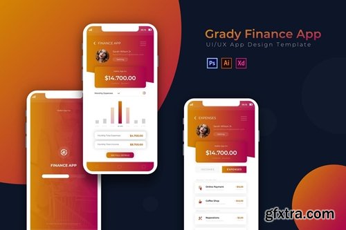 Grady Finance | App Design Template