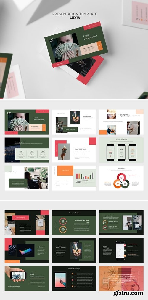 Luxia : Digital Marketing Agency Powerpoint, Keynote and Google Slides Templates