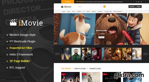 SmartAddons - Sj iMovie v3.9.6 - Responsive Multipurpose Movies, Entertainment Joomla Template