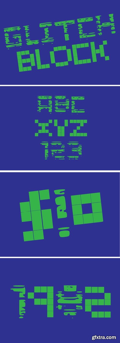 Glitch Blocks Font