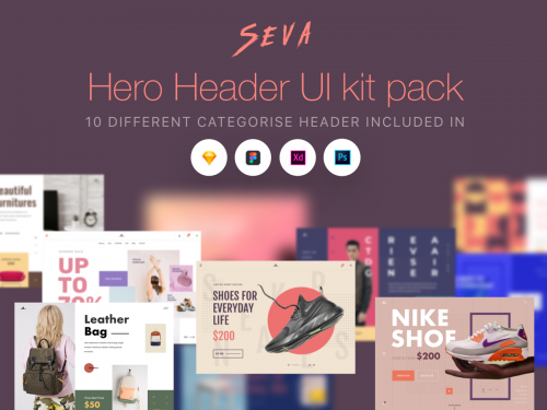 Seva header ui kit pack-1 - seva-header-ui-kit-pack-1