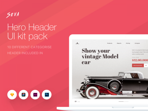 Seva header ui kit pack-3 - seva-header-ui-kit-pack-3