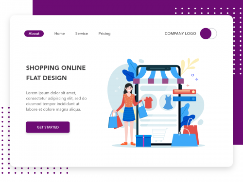 Shopping Online flat design for Shopping app - shopping-online-flat-design-for-shopping-app