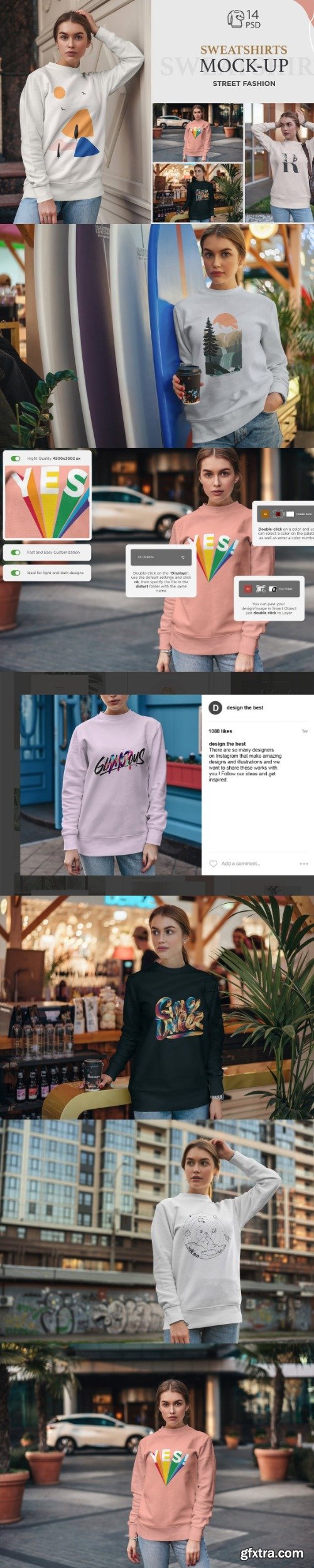 Sweatshirt Mock-Up Street Fashion