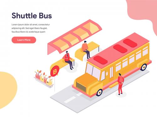 Shuttle Bus Illustration Concept - shuttle-bus-illustration-concept