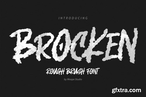 Brocken - Caps Rough Font