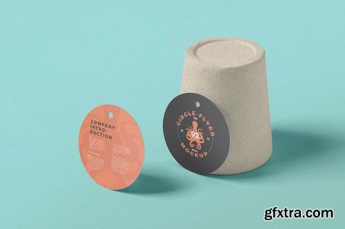 Round Circle Flyer Mockups