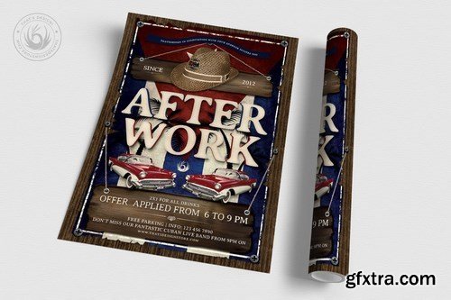 Cuban After Work Flyer Template