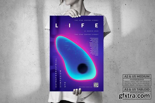 Extraterrestrial Life Symposium Big Poster Design