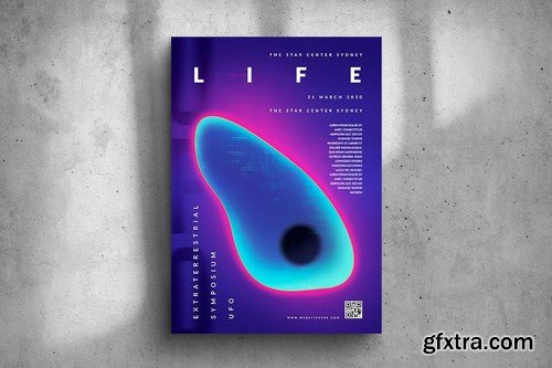 Extraterrestrial Life Symposium Big Poster Design