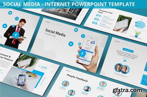 Social Media - Internet Powerpoint Template