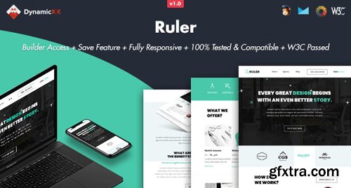 ThemeForest - Ruler v1.0 - Responsive Email + Online Template Builder - 25420450