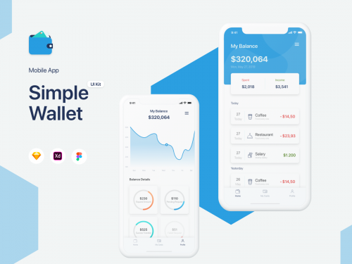 Simple Wallet App UI UX Kit - simple-wallet-app-ui-ux-kit