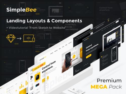 SimpleBee - Mega Pack of 100+ Layouts and Components - simplebee-premium-mega-pack-of-100-layouts-and-components