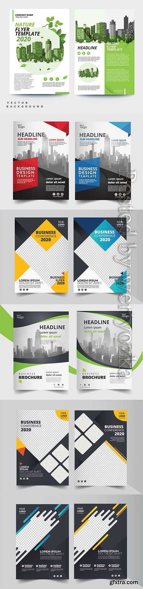 Brochure vector design, magazine cover, annual report