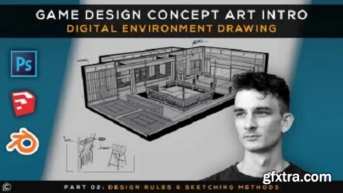 Game Design Concept Art Intro | Digital Environment Drawing | Part 2 | Design Rules & Sketch Methods