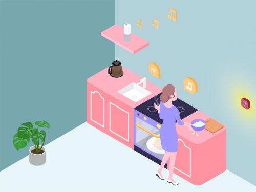 Smart Kitchen Isometric Illustration - smart-kitchen-isometric-illustration-a8db4859-5a8b-40c6-86be-9071373936f4